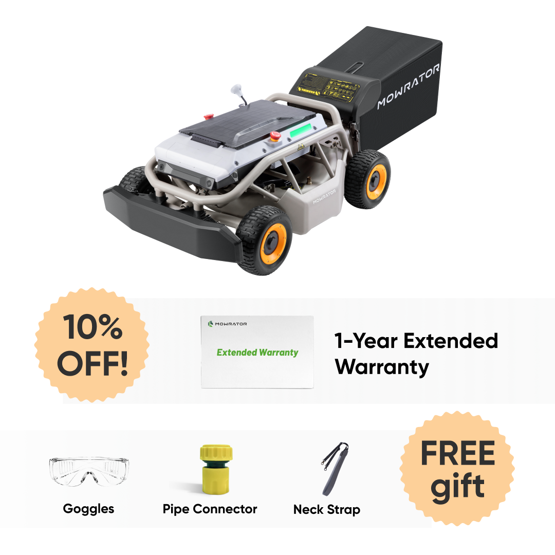 Extended Warranty Bundle: Mowrator S1 4WD Lawn Mower+1-Year 