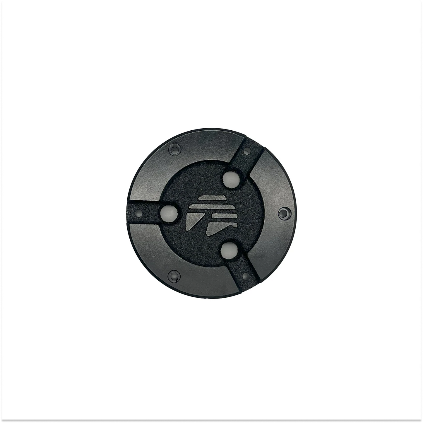 pair of metal hubcaps