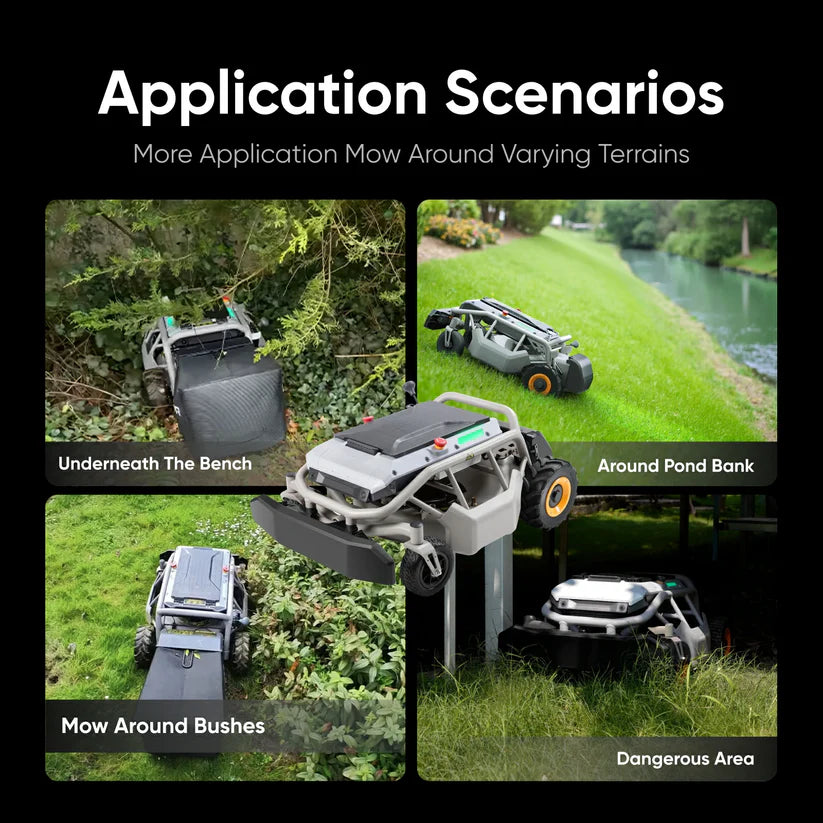 cleancut maintenance-free bundle: mowrator s1 2wd 12ah lawn mower+self-sharpening mowing blades