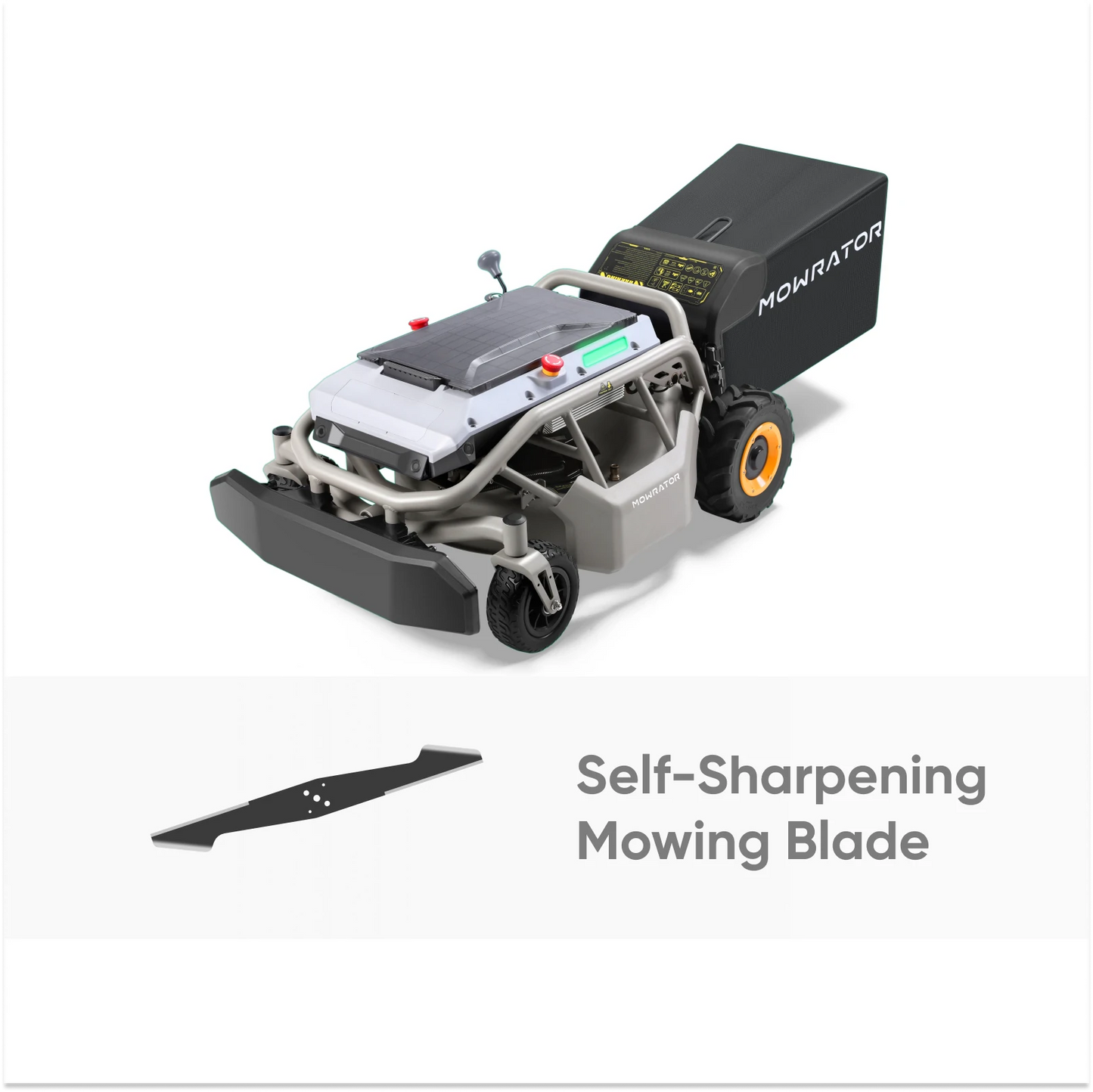 cleancut maintenance-free bundle: mowrator s1 2wd 12ah lawn mower+self-sharpening mowing blades