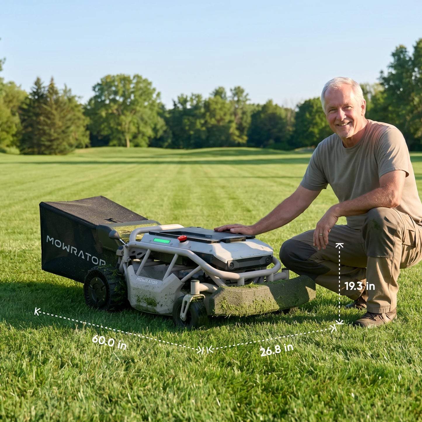 mowrator s1 21" leaf & lawn 2wd 45% slope (24°) remote control mower