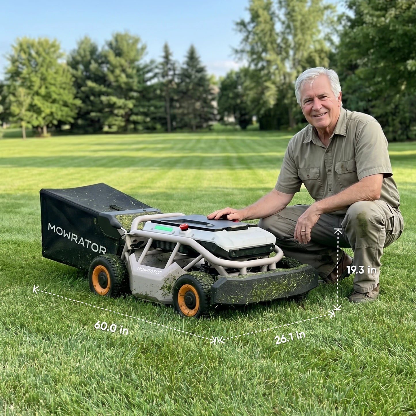 mowrator s1 21" leaf & lawn 4wd 75% slope (37°) remote control mower