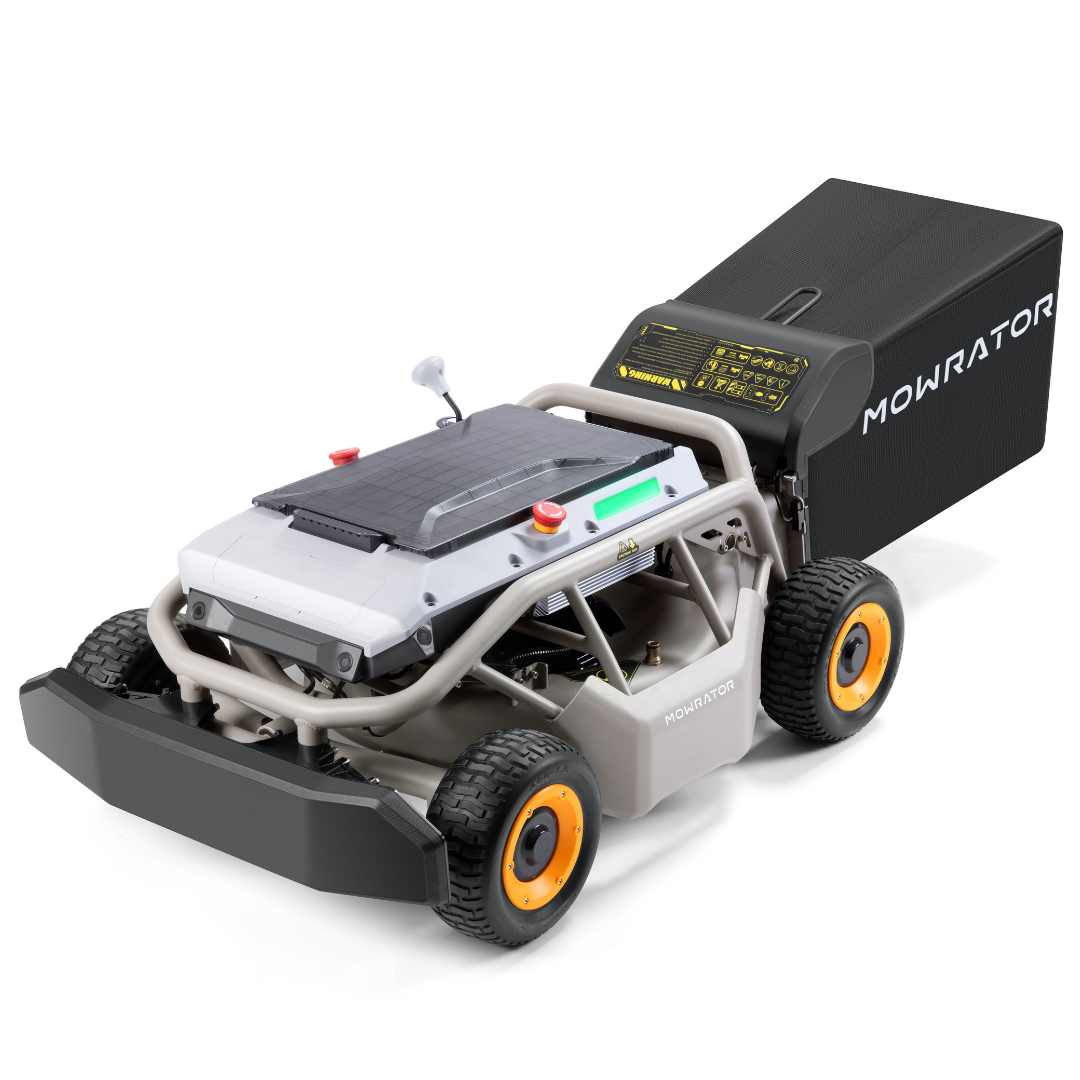 mowrator s1 4wd remote control mower with grass collection bag
