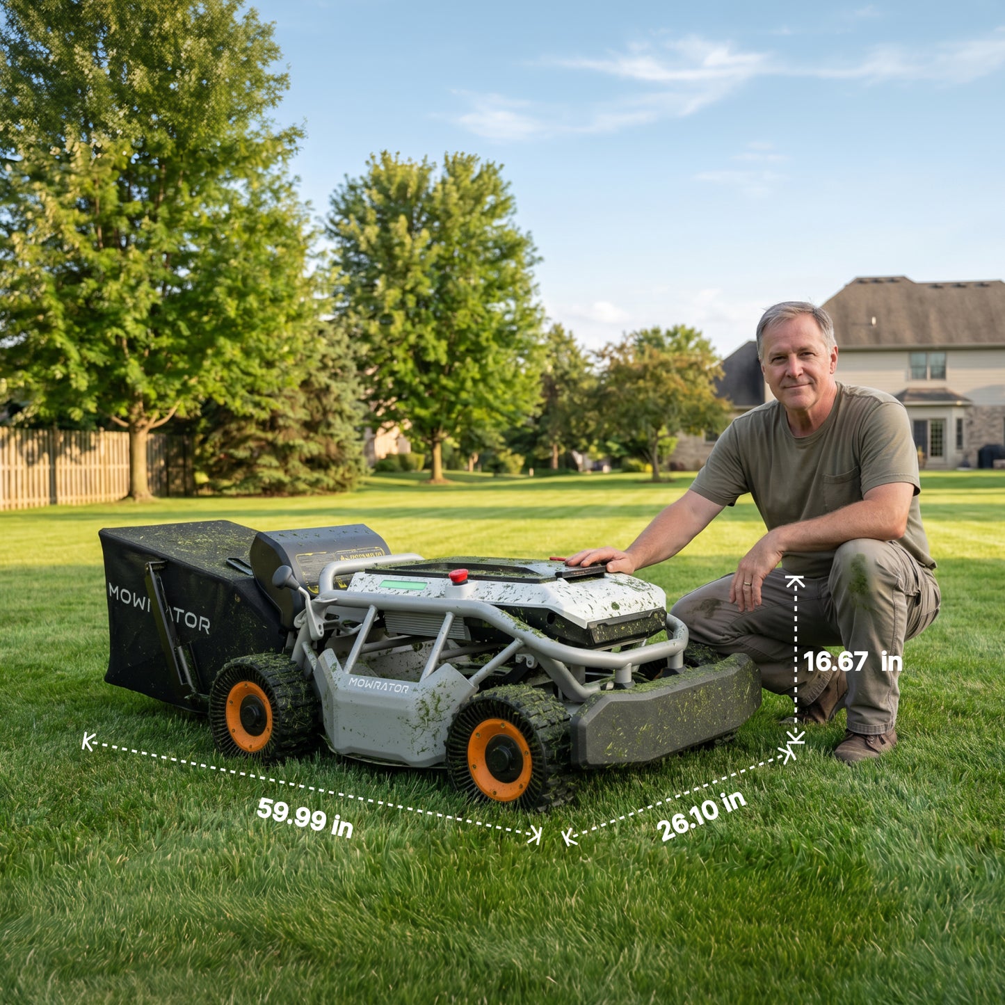 mowrator s1 21" leaf & lawn 4wd 75% slope (37°) remote control mower