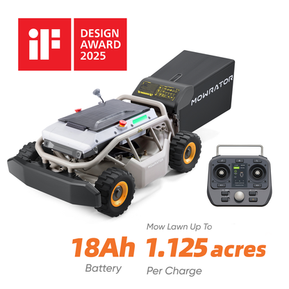 Mowrator S1 Remote Control Lawn Mower 4WD 85% Slope(Wide Wheels Edition)