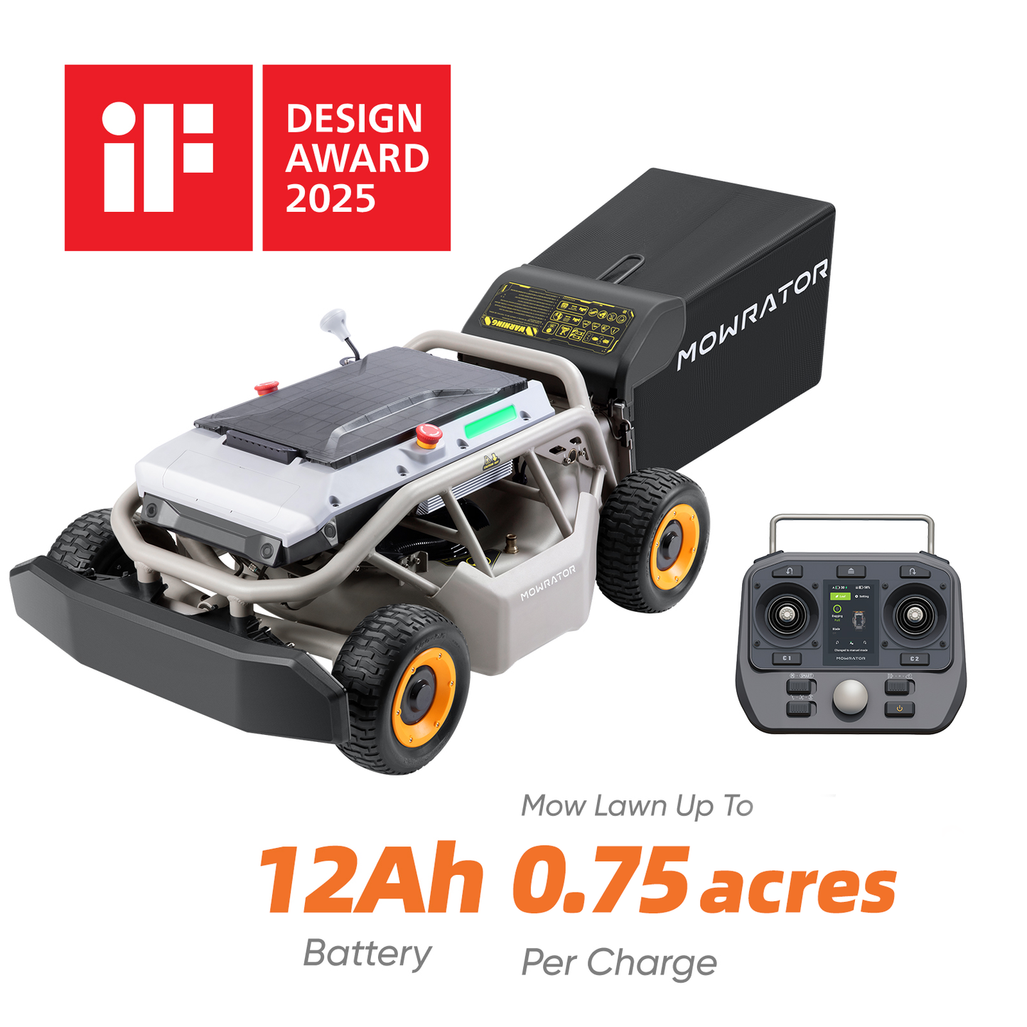 mowrator s1 remote control lawn mower 4wd 75% slope