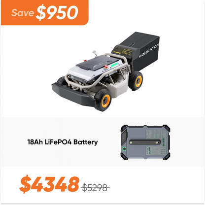 Extended Power Bundle: Mowrator S1 4WD Lawn Mower+Extra 18Ah Battery