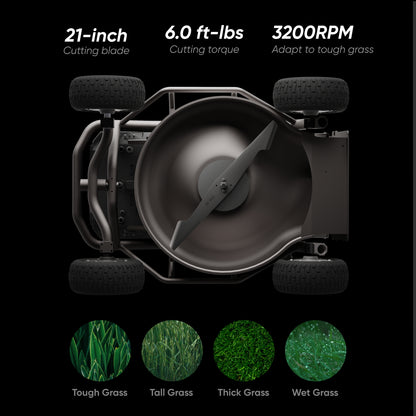 Extreme Climber Bundle(100%): Mowrator S1 4WD 18AH Lawn Mower+2 Pairs of Deformable Tires