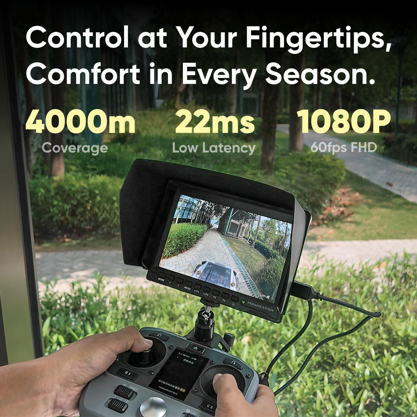 indoormow bundle: mowrator s1 4wd lawn mower+mowfun fpv