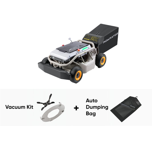 Mow-Vac Bundle: S1 4WD RC Lawn Mower+Auto Dumping Bag+Vacuum Kit