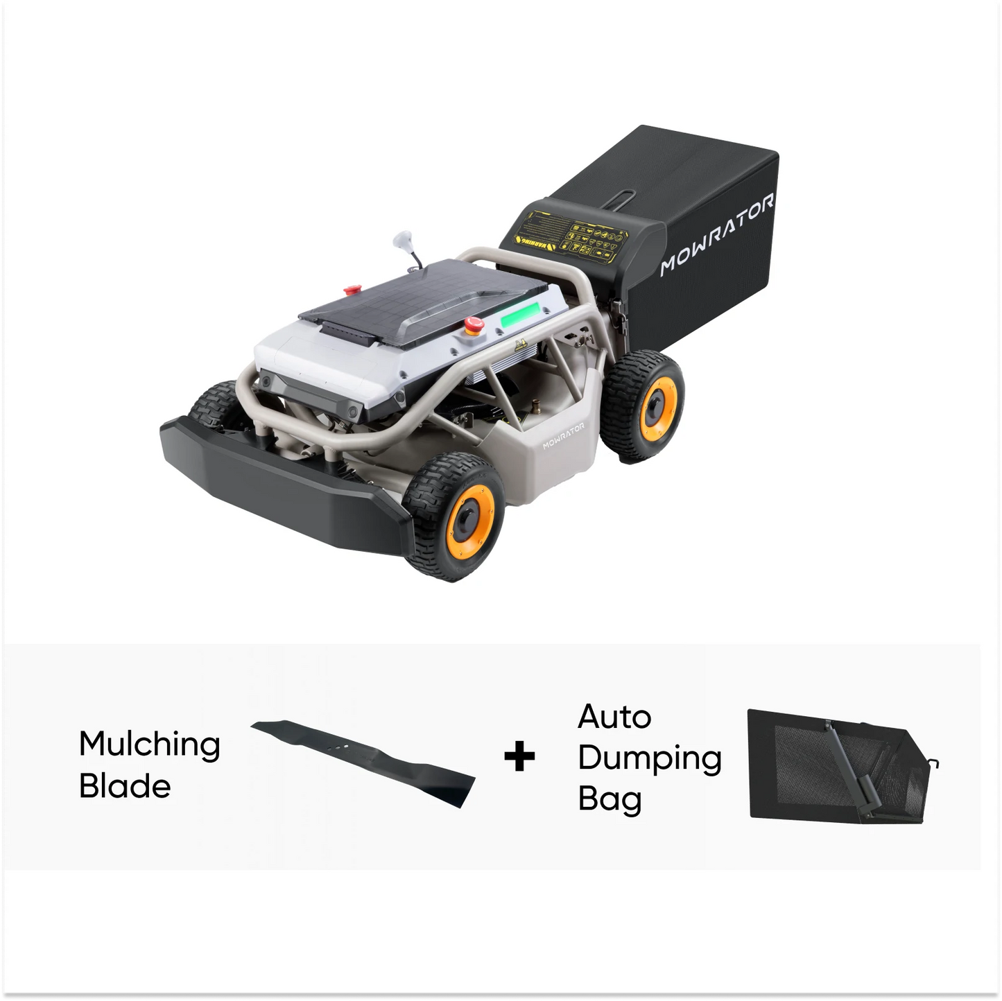 multi-function bundle: mowrator s1 4wd lawn mower+auto dumping bag+mulching blade