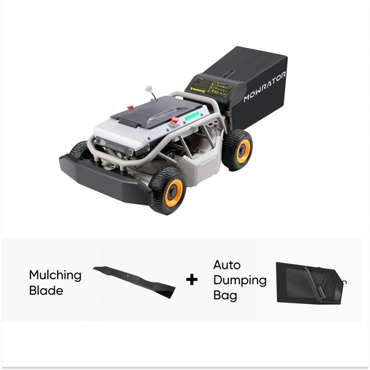 Multi-Function Bundle: Mowrator S1 4WD Lawn Mower+Auto Dumping Bag+Mulching Blade