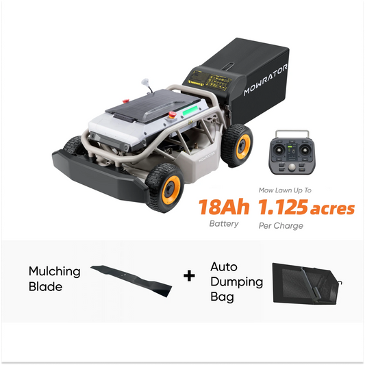 Mowrator S1 4WD Beast LeafVac Pro Bundle: S1 4WD Lawn Mower+Auto Dumping Bag+Mulching Blade