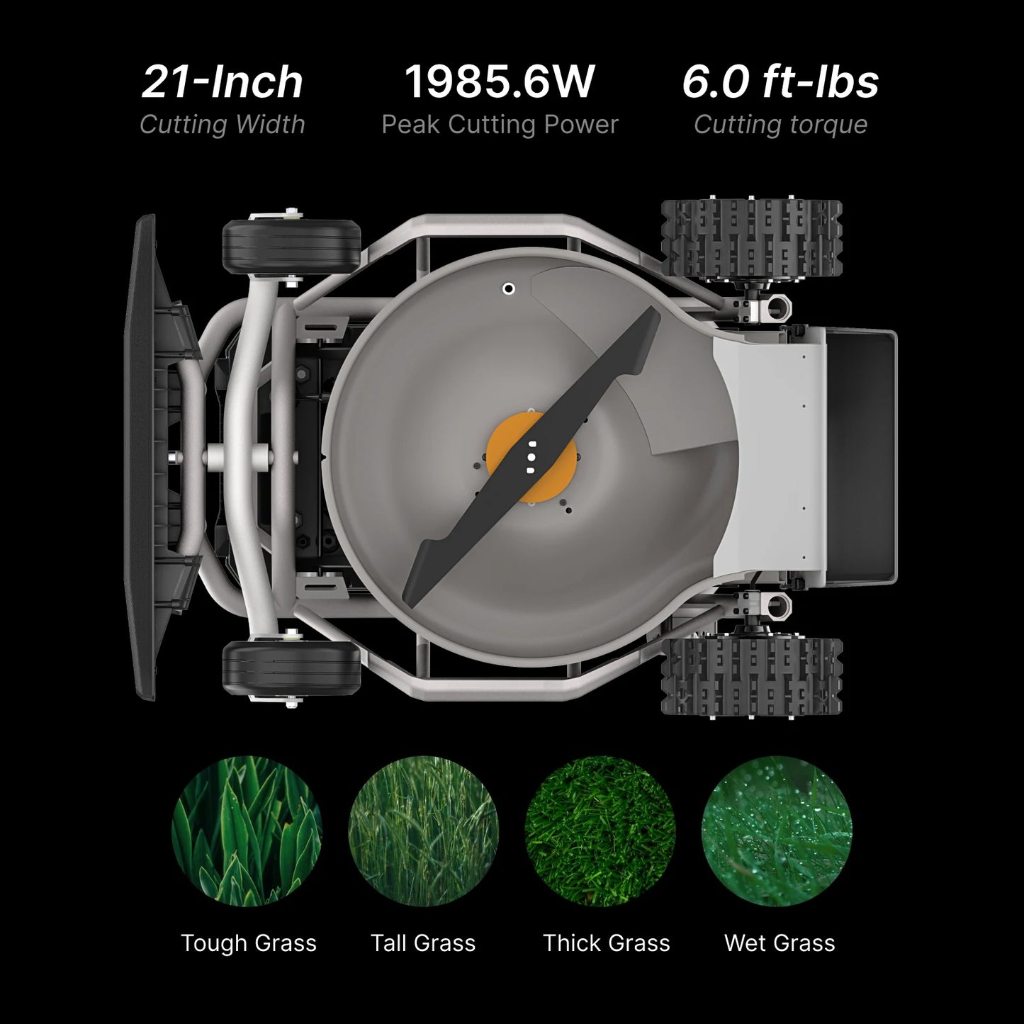 mowrator s1 21" leaf & lawn 2wd 45% slope (24°) remote control mower