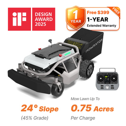 Mowrator S1 21" Leaf & Lawn 2WD 45% Slope (24°) Remote Control Mower