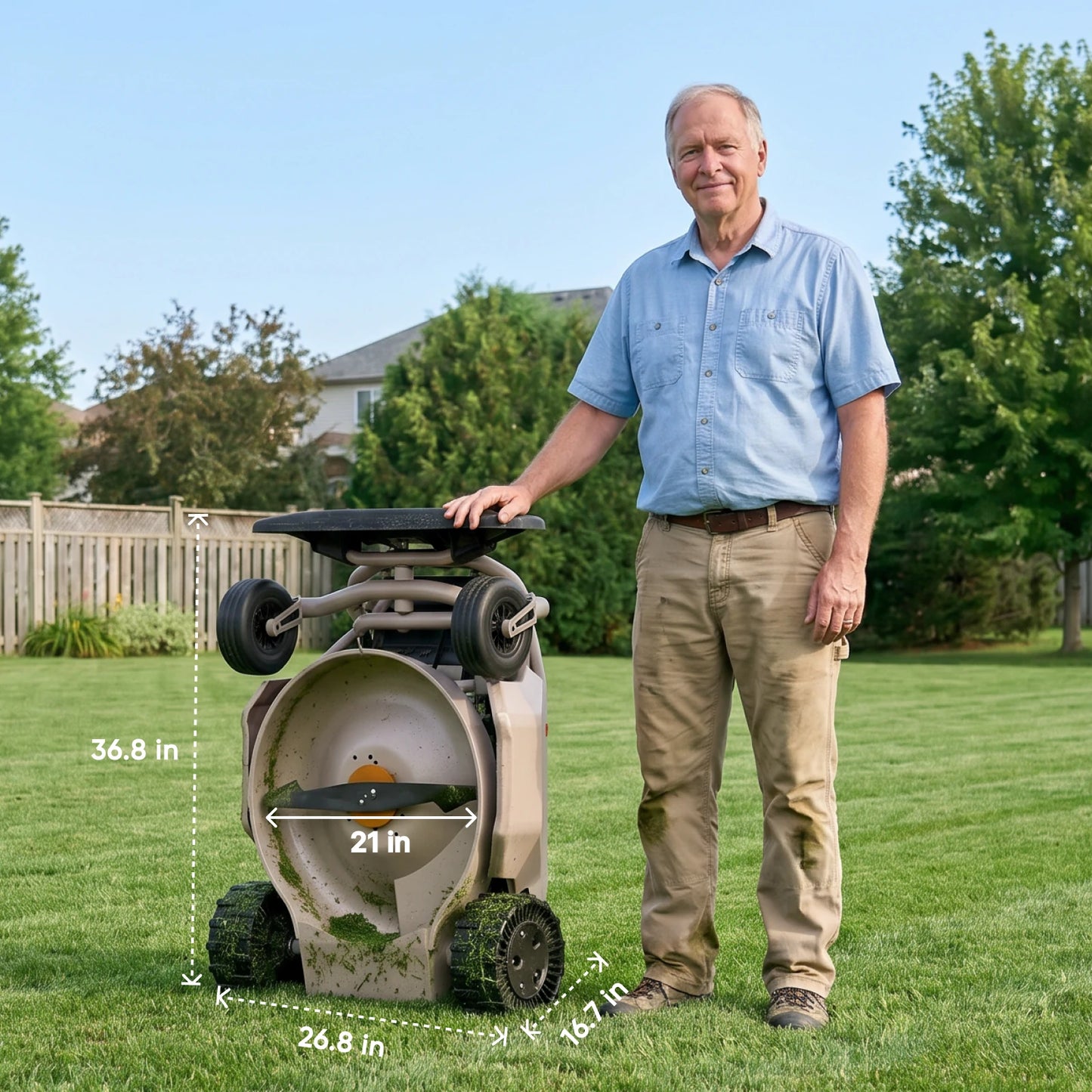 mowrator s1 21" leaf & lawn 2wd 45% slope (24°) remote control mower