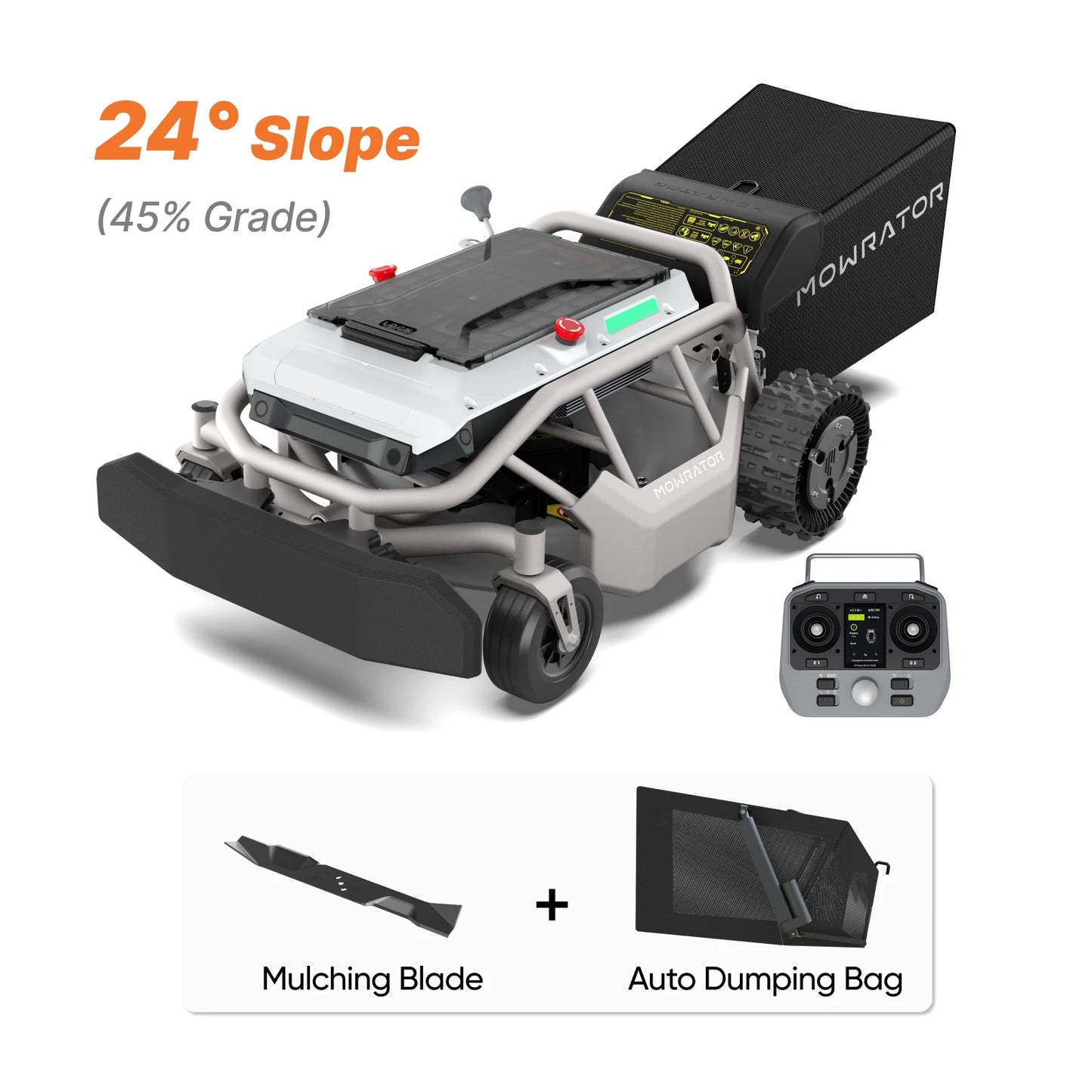 mowrator s1 auto-dumping lawn care bundle