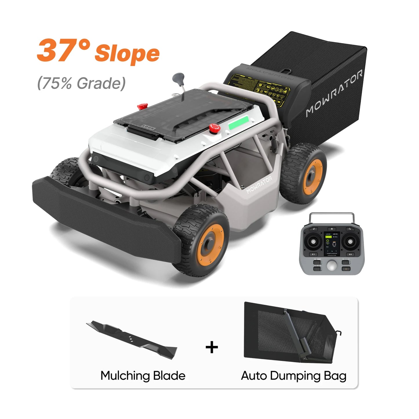 mowrator s1 auto-dumping lawn care bundle