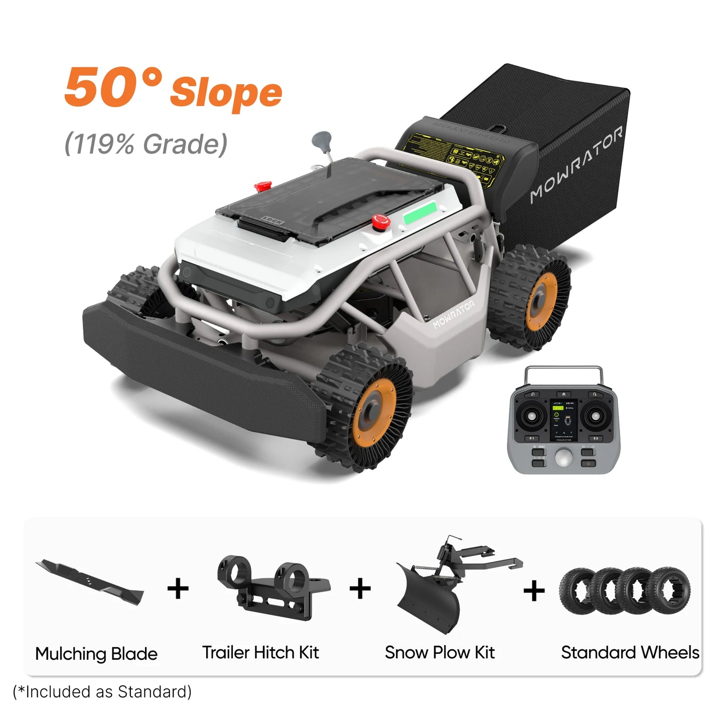 all-season 50° (119% grade) slope bundle with s1 4wd 18ah(grip tread tires edition)