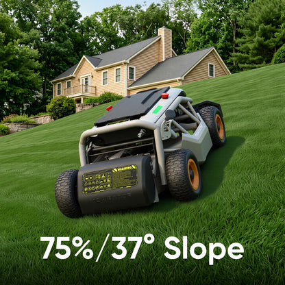 Mowrator S1 4WD 75% Slope Remote Control Lawn Mower with Leaf Shredding Vacuum