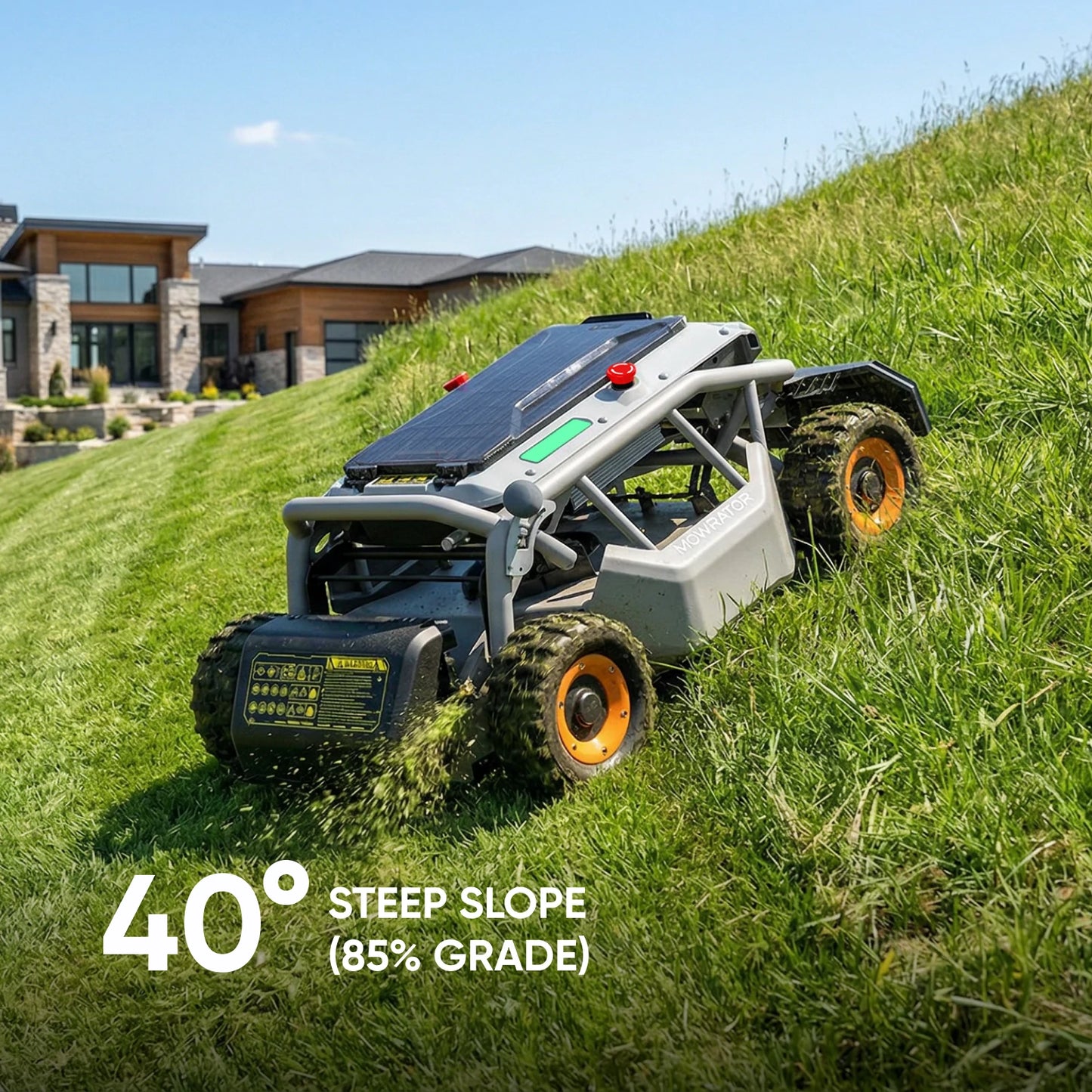 mowrator s1 21" leaf & lawn 4wd 85% slope (40°) remote control mower wide wheel edition