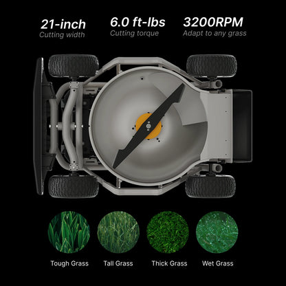 Mowrator S1 4WD 75% Slope Remote Control Lawn Mower with Leaf Shredding Vacuum