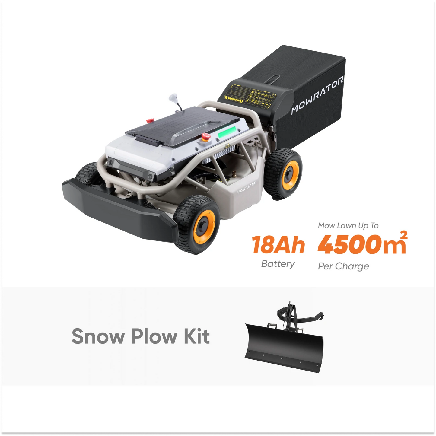 winter prep bundle | s1 4wd 18ah lawn mower+snow plow kit