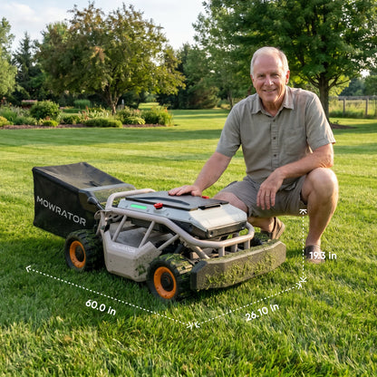 Mowrator S1 21" Leaf & Lawn 4WD 85% Slope (40°) Remote Control Mower Wide Wheel Edition