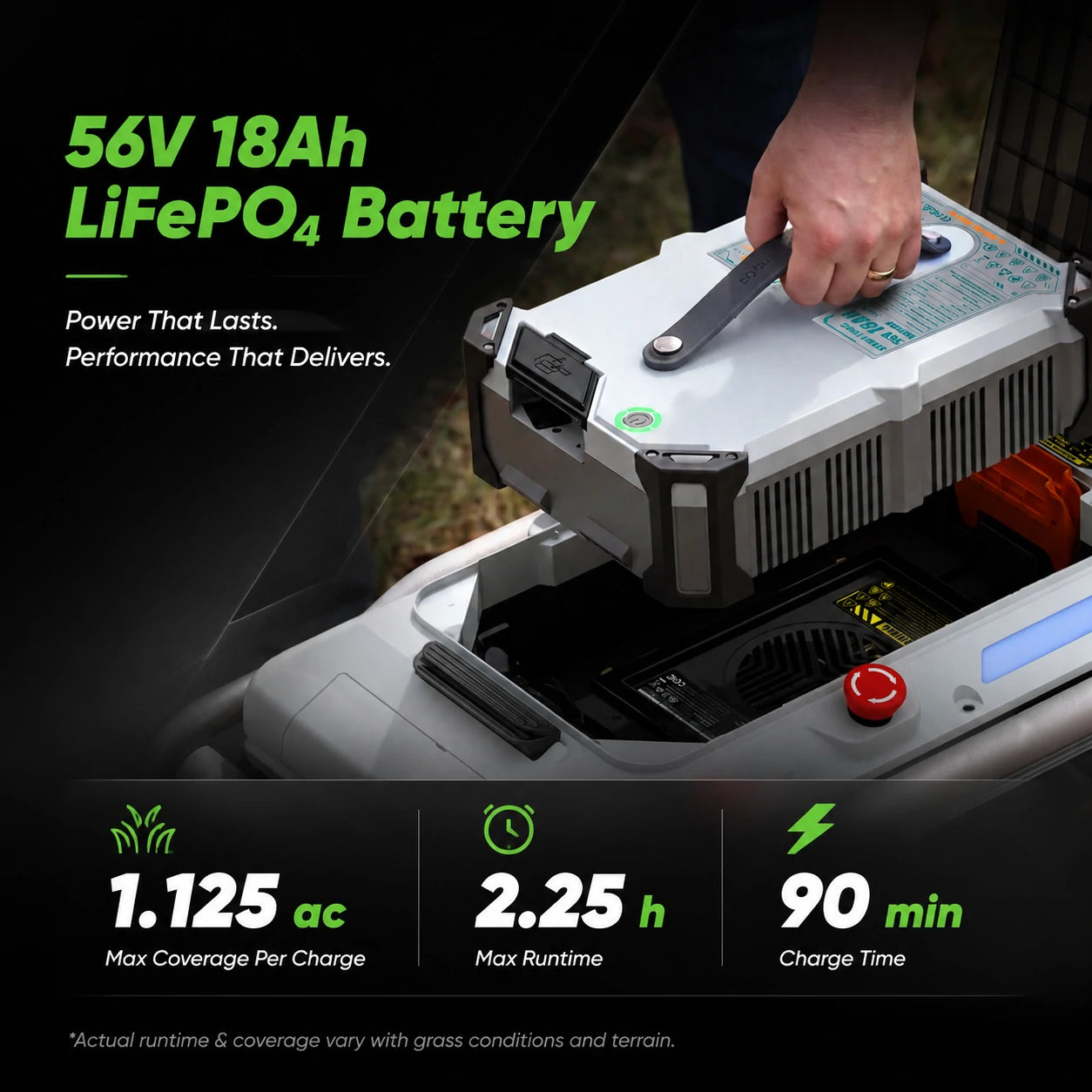 Mowrator S1 56V 18Ah LiFePO4 battery