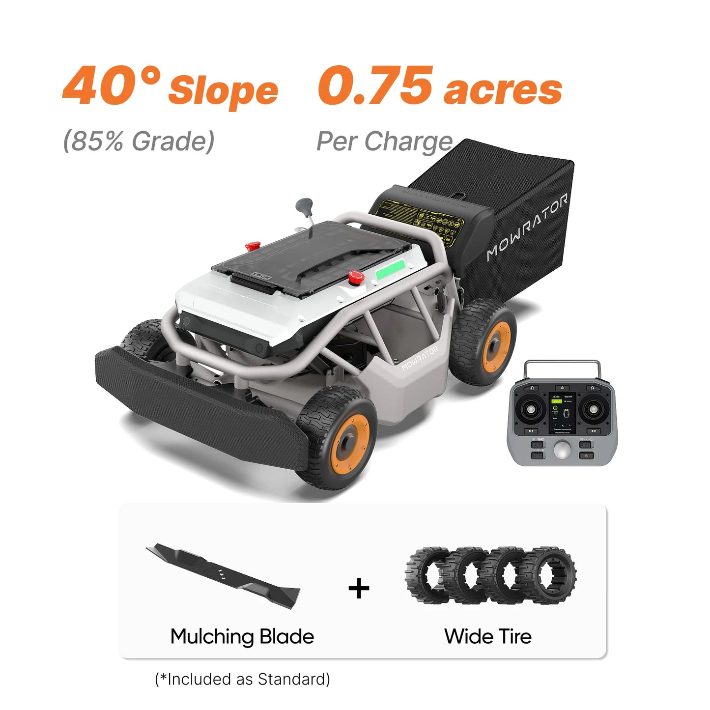 mowrator s1 4wd 12ah 40° slope bundle (85% grade)