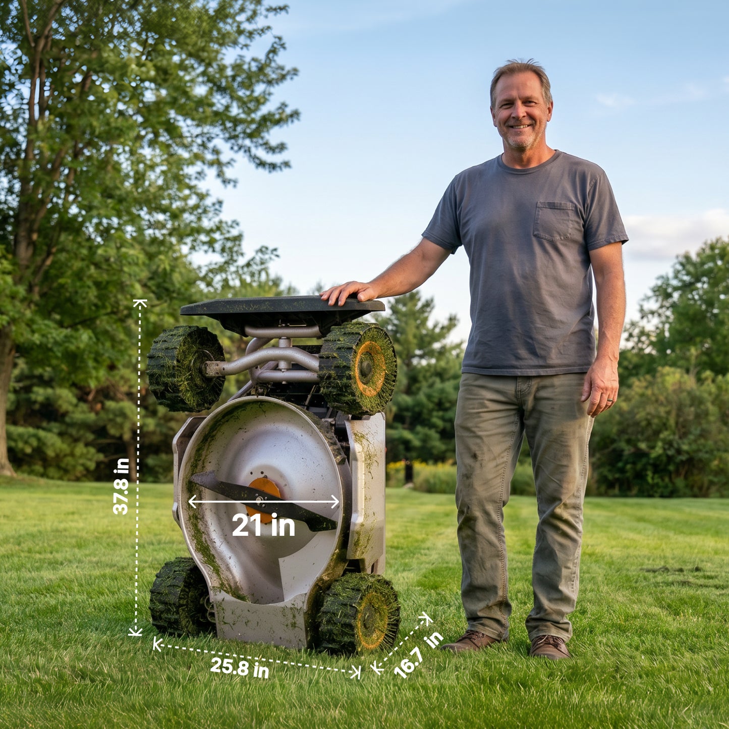 mowrator s1 21" leaf & lawn 4wd 75% slope (37°) remote control mower