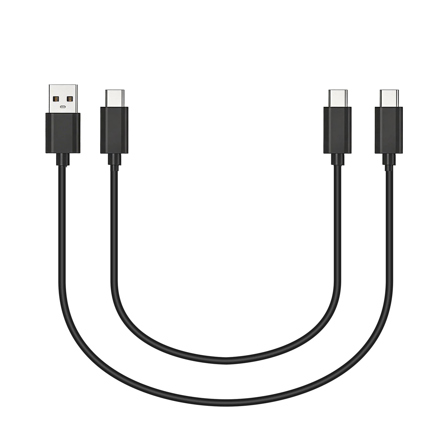two mowrator otg charging cables with usb-a to usb-c connectors for remote controllers.