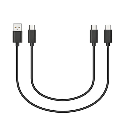 Two Mowrator OTG charging cables with USB-A to USB-C connectors for remote controllers.
