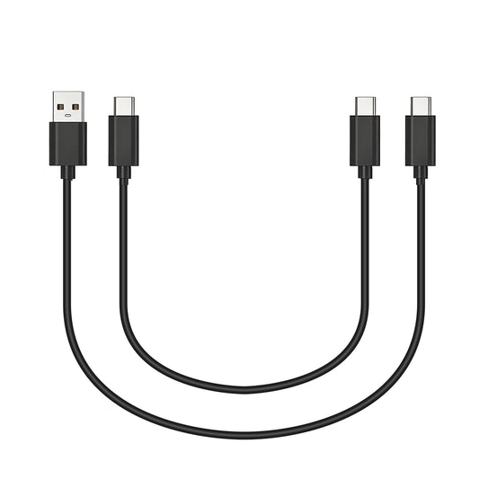 Two Mowrator OTG charging cables with USB-A to USB-C connectors for remote controllers.