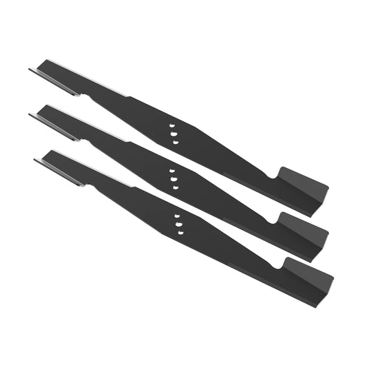 Mowrator self-sharpening high lift mowing blades, set of 3, 40MnB steel.
