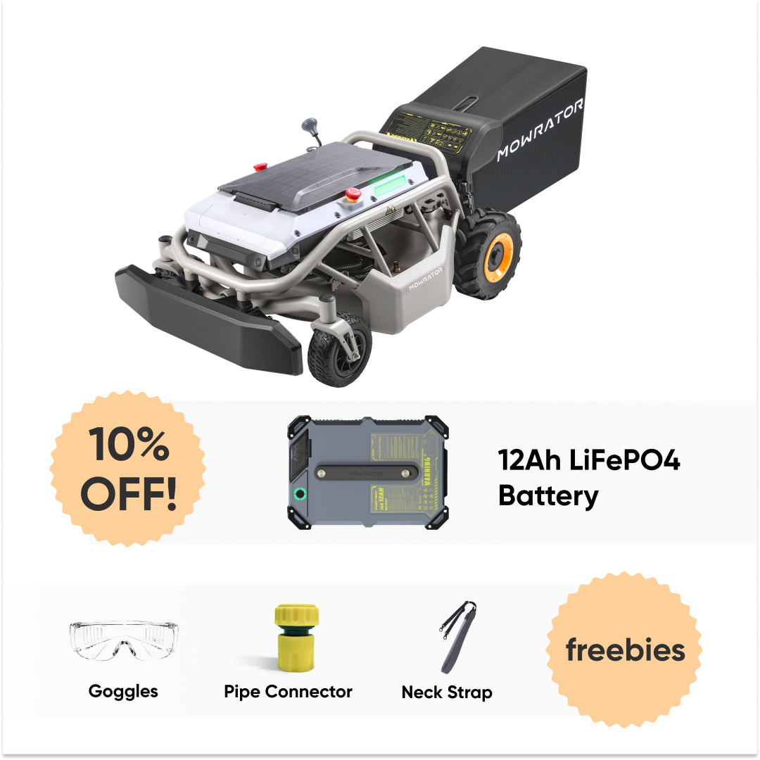 extended power bundle: mowrator s1 2wd lawn mower+extra 12ah battery