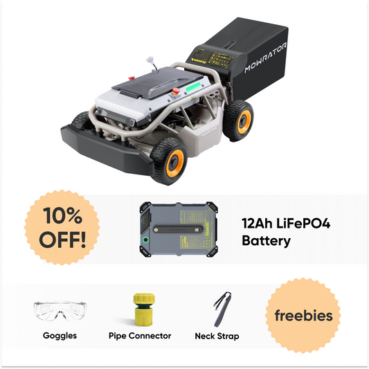 Extended Power Bundle: Mowrator S1 4WD Lawn Mower+Extra 12Ah Battery