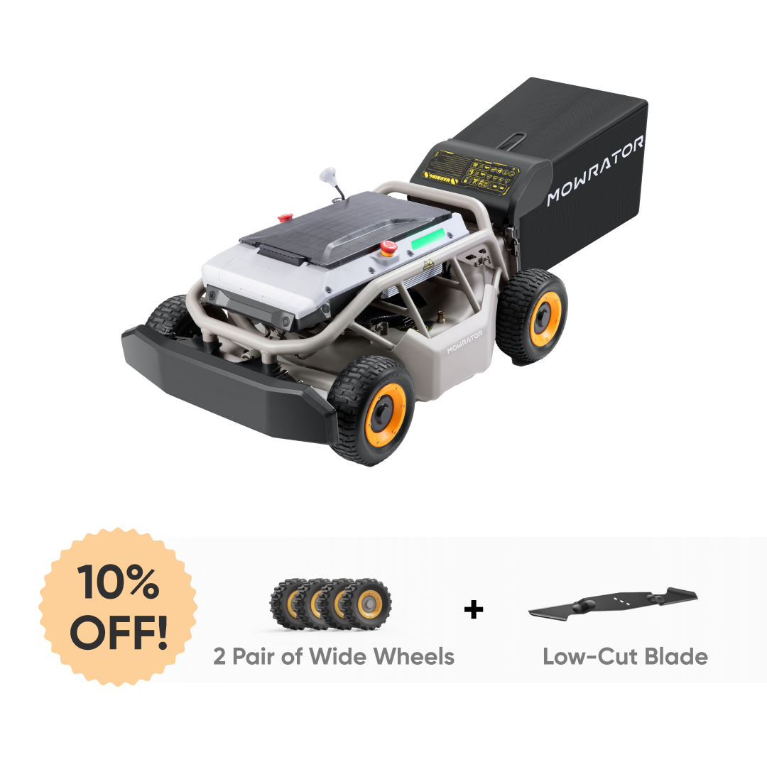 terrain pro: s1 4wd lawn mower+2 pairs of wide wheels+lowcut blade