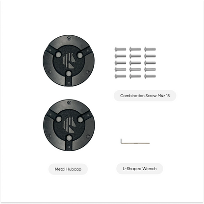 Pair of Metal Hubcaps