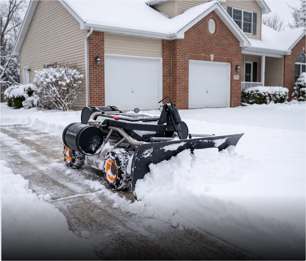 For heavy snowfall, fill the included ballast bag to ~132 lbs to add blade downforce and push through up to 14" of fresh fluffy snow.